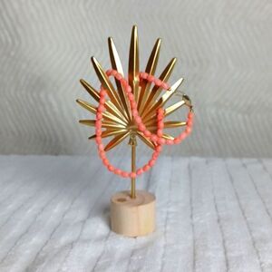 Coral Pink‎ Plastic  Necklace 18 Inches Vintage Inheired